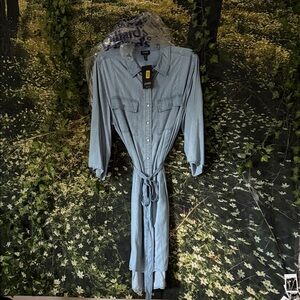 Jones New York Light Blue Long Sleeve Dress